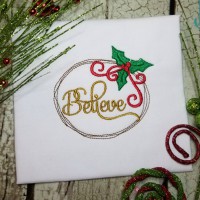 Believe Machine Embroidery Design Rope Frame